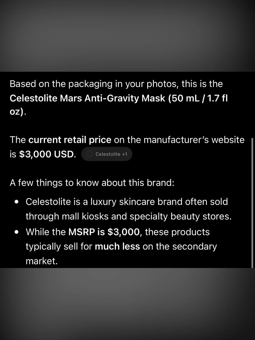Anti-Gravity Mask